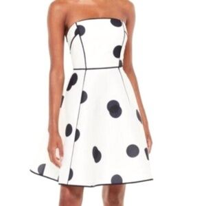 Kate Spade Madison Ave Polka Dot Strapless Dress NWOT